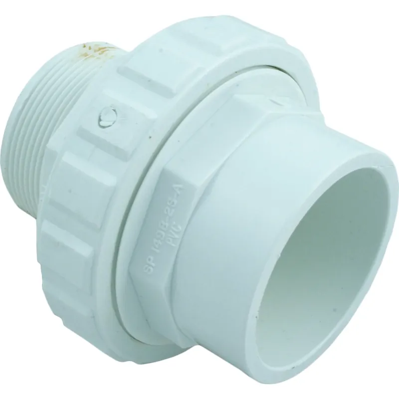 Reduced Price Union, 2" Male Pipe Thread x 2" Slip, Flush, White