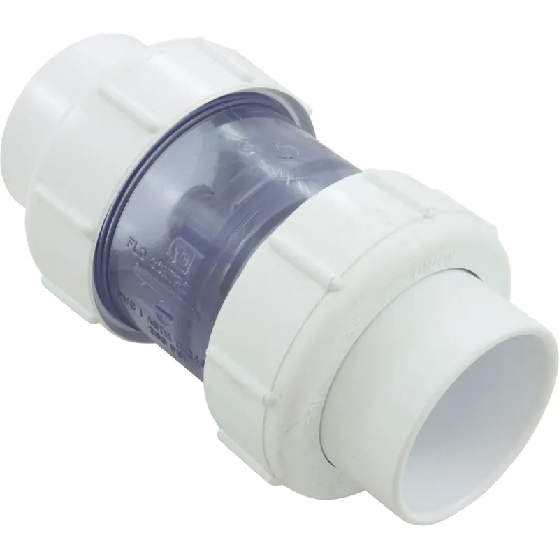 High Quality Check Valve 5Lb. 2" Sxs Clear Pvc Union