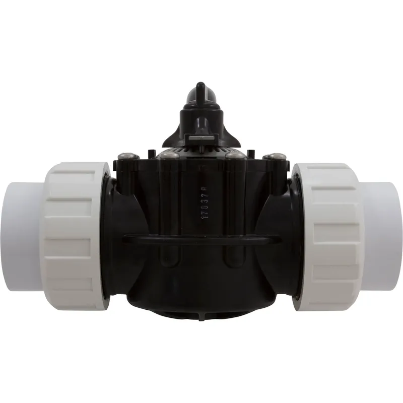 Diverter Valve, 2In Unions, 2-Way, Black Trending