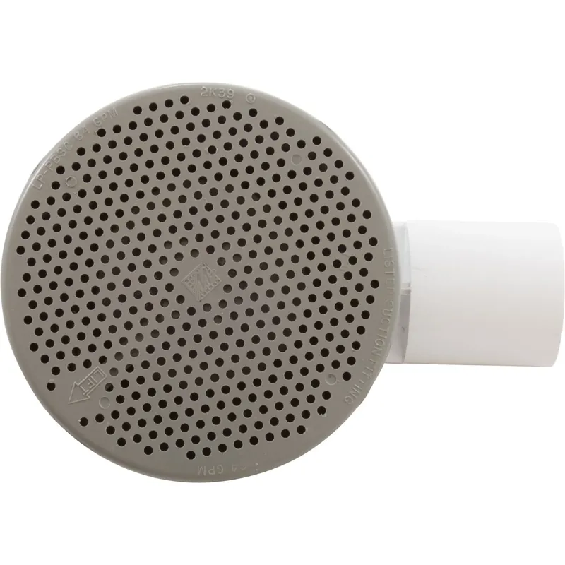 Drain Floor, 3/4"S, Plastic Gray Luxury