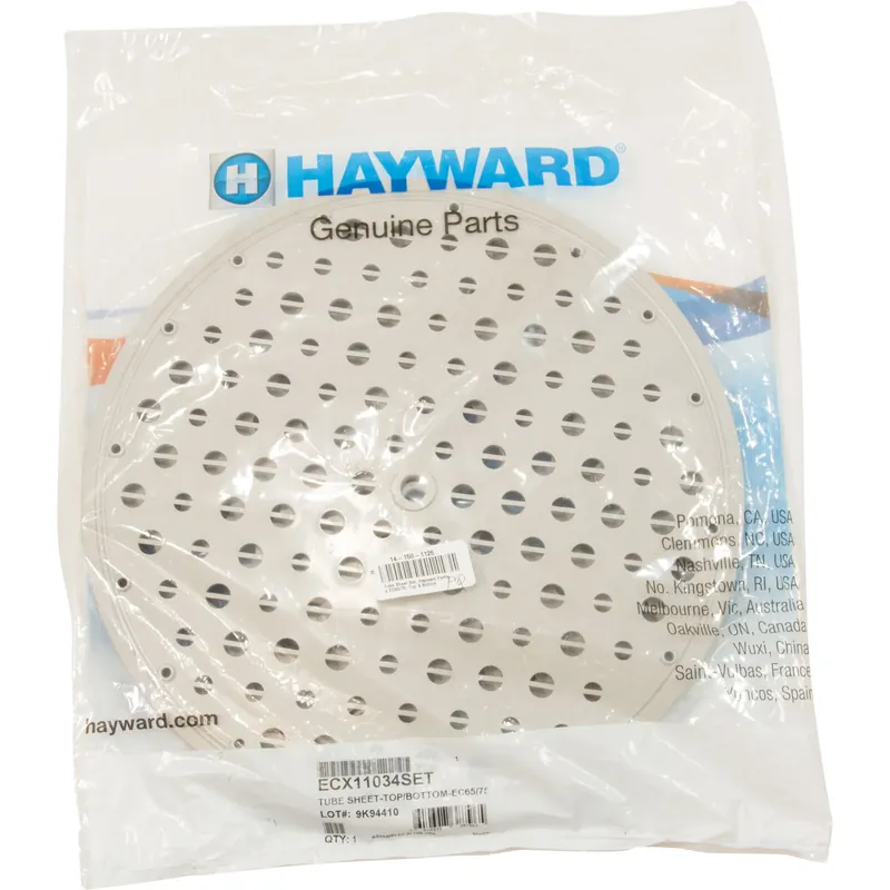 Save Now Tube Sheet Set, Hayward Perflex EC65/75, Top & Bottom