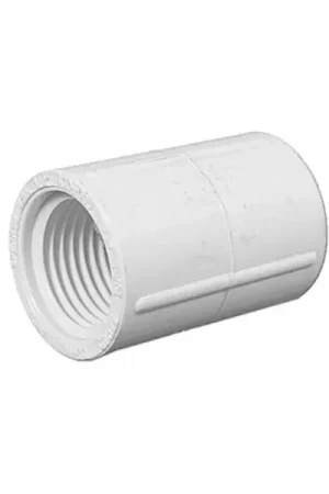 Latest Fitting, PVC, Threaded Coupler, 1/2"FPT : 430-005
