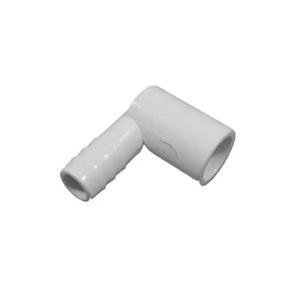 Fitting, PVC, Barbed Adapter, 90°, 1/2"RB x 1/2"Spg : 73895 Price Cut