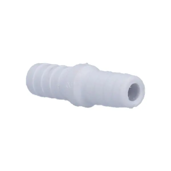 Hassle-Free Returns Fitting, PVC, Ribbed Barb Coupler, 3/8"RB x 3/8"RB : 419-1000